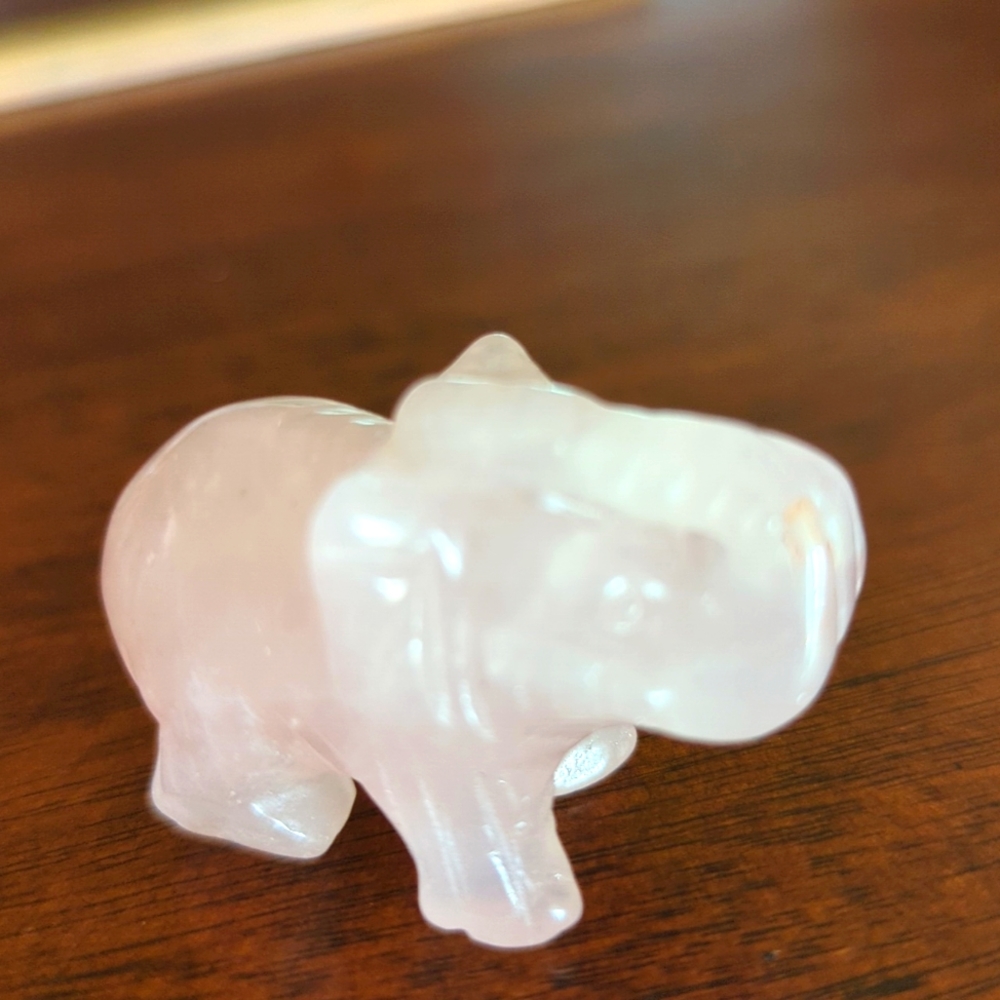 Rose Quartz Elephant